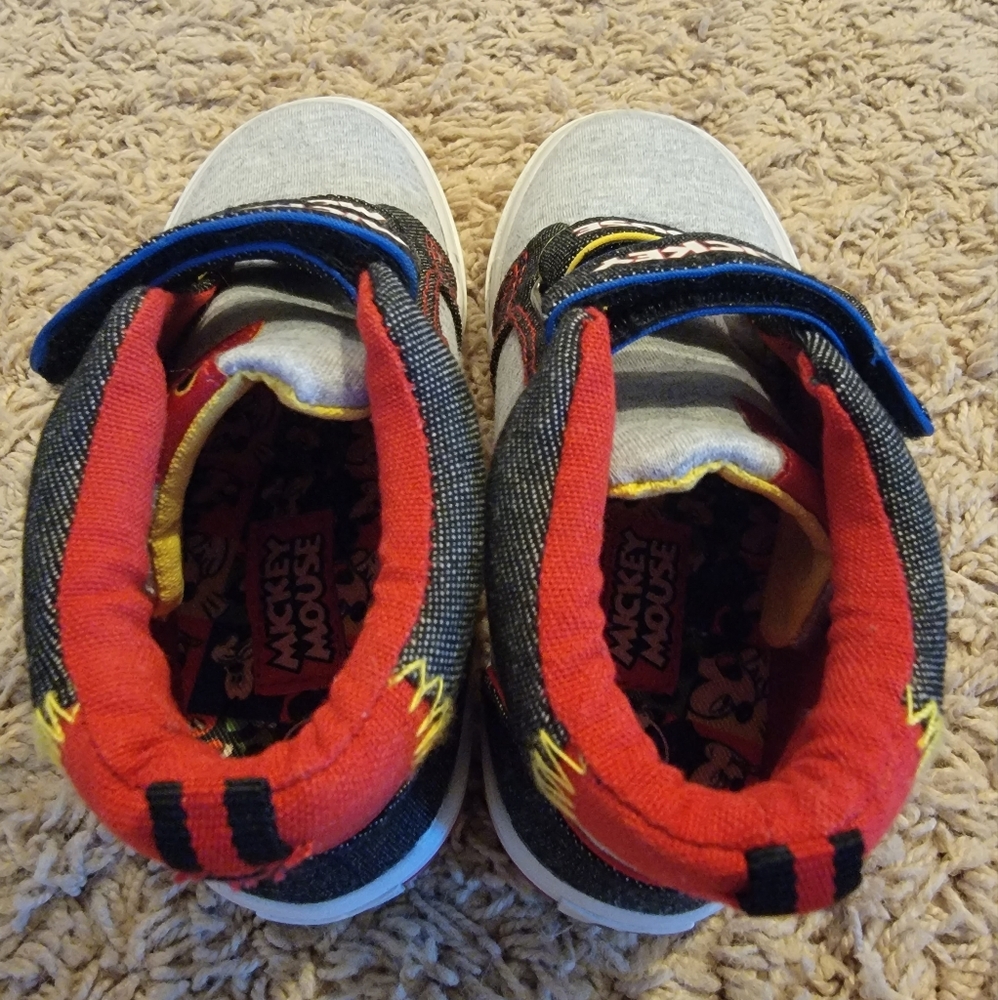 Disney Mickey Mouse Toddler Boys Shoes SNEAKERS High Tops - Picture 5 of 6